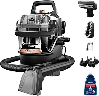 Portable Wet & Dry Vacuum Cleaner|HydroSteam Technology removes Curry & Tough Stains|Deep Cleans Carpet, Sofa, Curtains, Mattress & Refreshes Garments|2 Yrs Warranty|Cleaning Formula incl