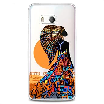 TPU Case Replacement for HTC Desire U20 5G 19 Plus U19e U11 Life 12S Ultra x10 Cute Soft African Beauty Woman Clear Flexible Silicone Cute Tribal Print Slim fit Ethnic Design Colorful Bright