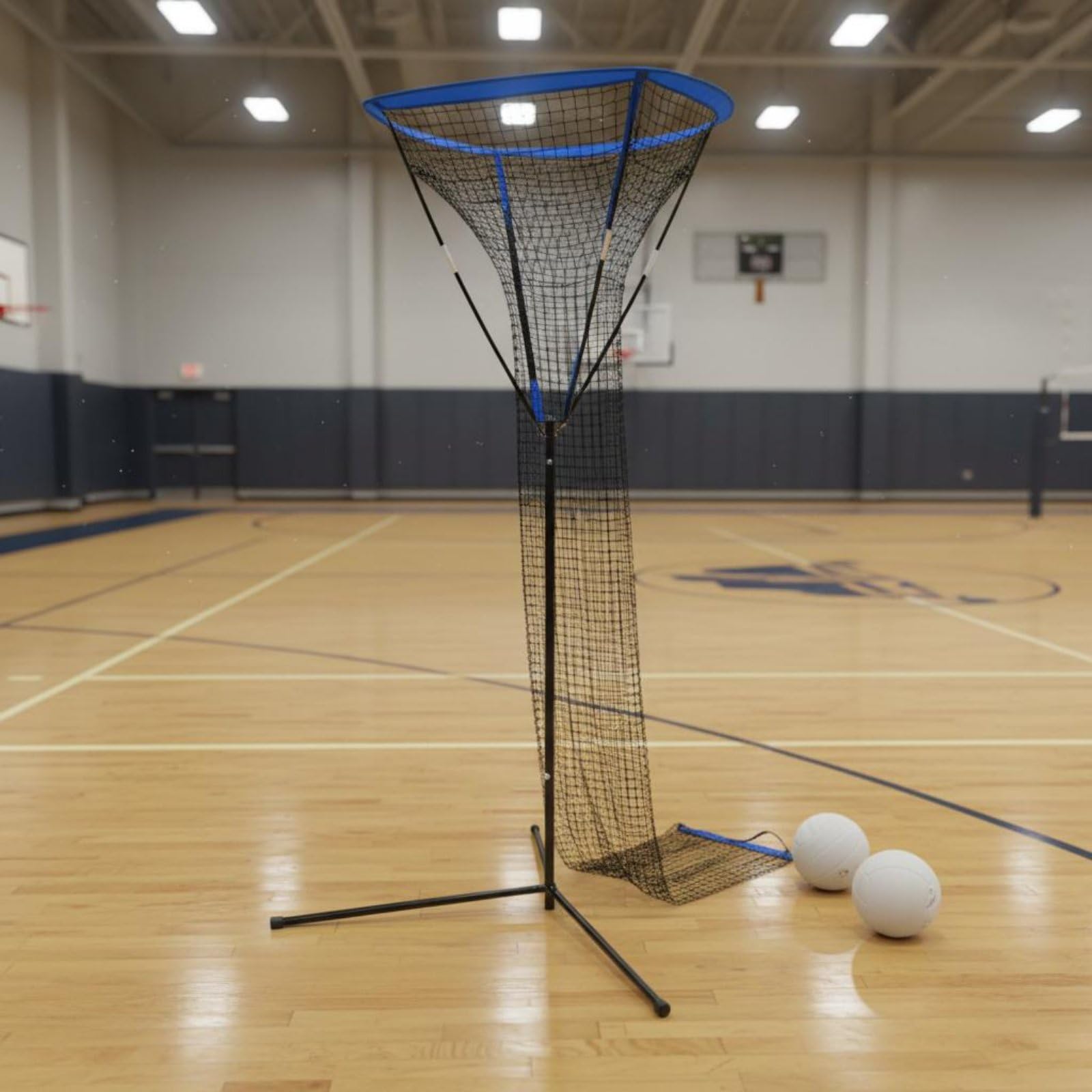 Rete da Pallavolo Regolabile Allenamento Portatile con Custodia Telaio in Ferro Resistentes E Base in Gomma per Timing E Controllo Palla Adatta per Campi Palestra Preparazione Agonistica