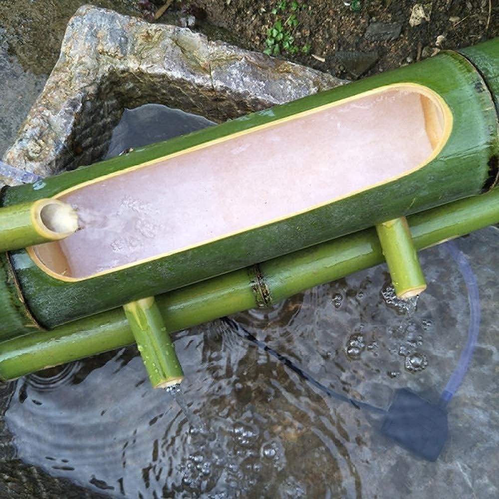 Bamboo Fountain Kit Bamboo Fountain Japan Garden Asian Handmade Bamboo Garden Water Fountain Indoor Outdoor Pond Orient Decor Length+45cm Decoration