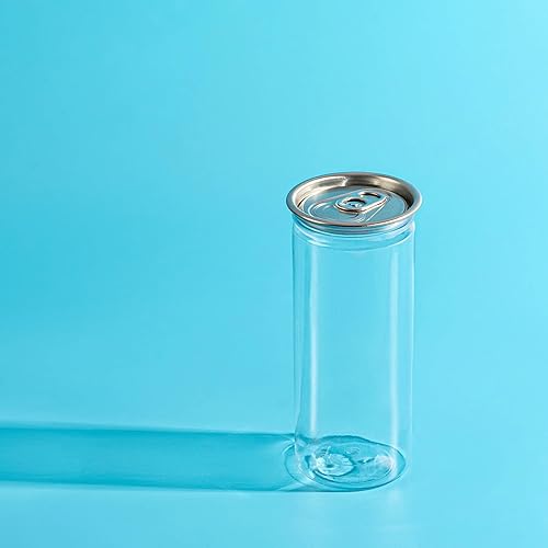 Miniatura 3 de Hammont Botellas de jugo  Paquete de 200 botellas de plástico con tapas, vasos Boba sellables con tapas, tazas de batido y café helado, compatibles