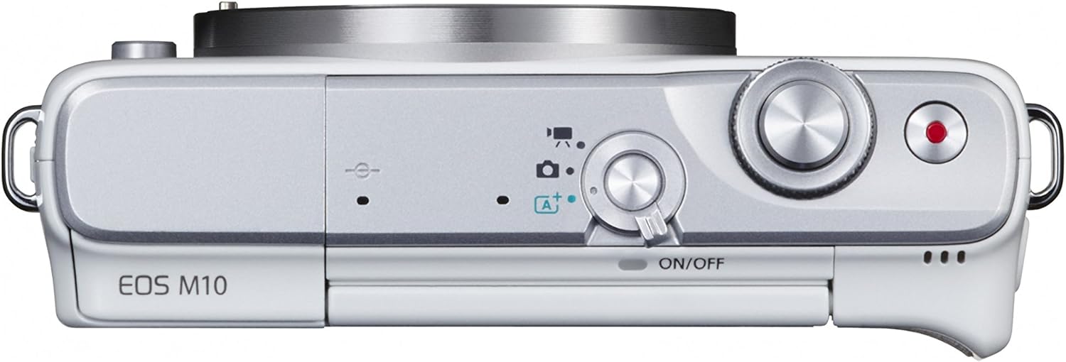 canon eos m10 mirrorless camera kit with ef m 15 45mm image stabilization stm lens kit white