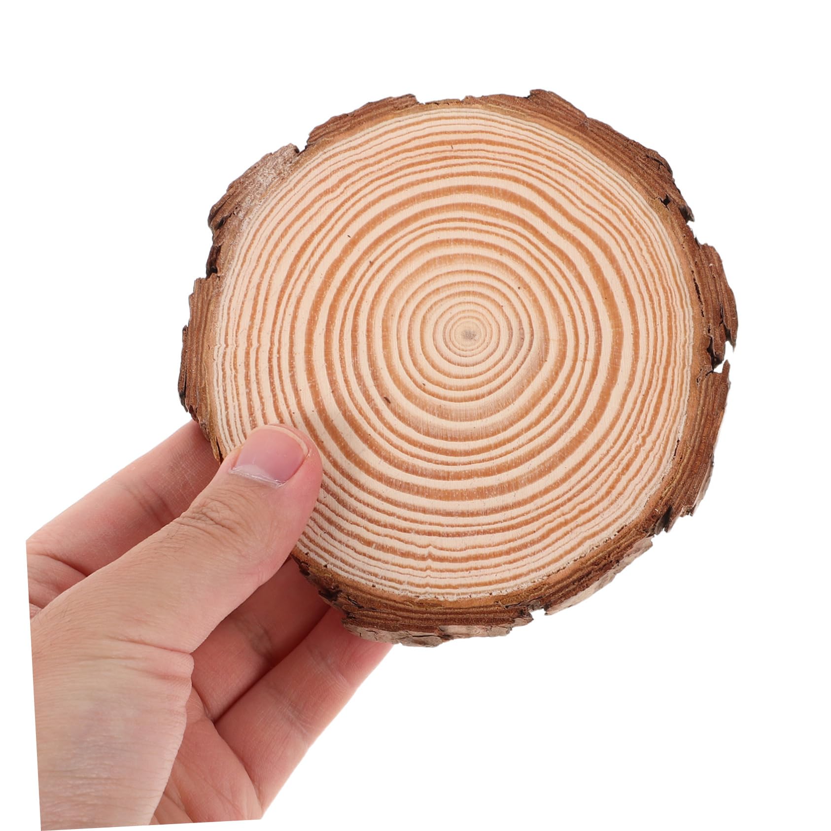 20 Pezzi Fette di Legno Rotonde Grezze in Pino per Artigianato