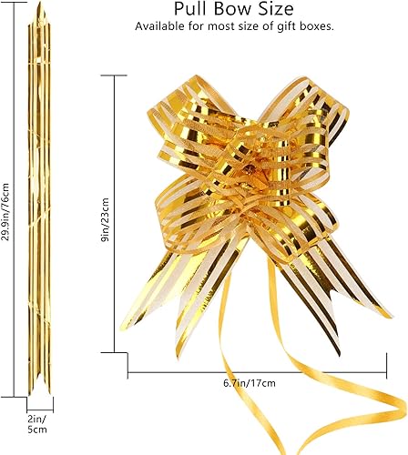 Miniatura 2 de MMYQXI 50 lazos de 3.6 pulgadas para envolver regalos, para Navidad, boda, fiesta, cumpleaños, automóvil, vacaciones, regalos, bolsas, cestas,