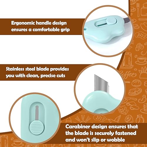 Miniatura 5 de Vodolo Herramienta de puntuación de masa coja de pan, 2 piezas de marcador de pan de masa madre, maquinilla de afeitar para hacer pan casero con