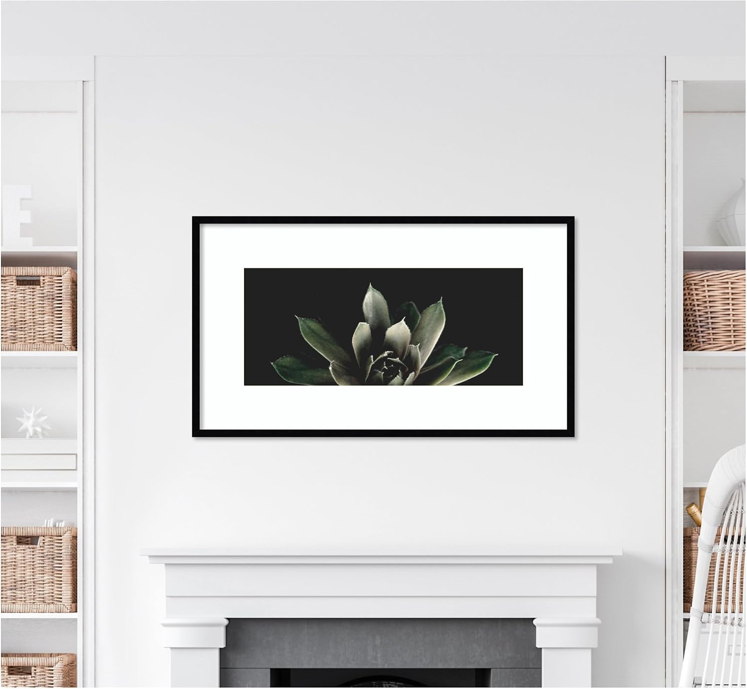 Kate and Laurel Framed Wall Art Print Salutation by Emiko and Mark Franzen F2 Images, 41 x 24, Svelte Noir Black Frame, Modern Contemporary, Flower Art for Wall Decor