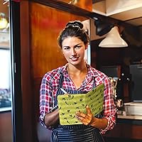 Vista 7 de Libreta de servidor esseroo, libro para camarera, libros de servidor para camarera/mozo con bolsillo con cremallera, organizador de libro