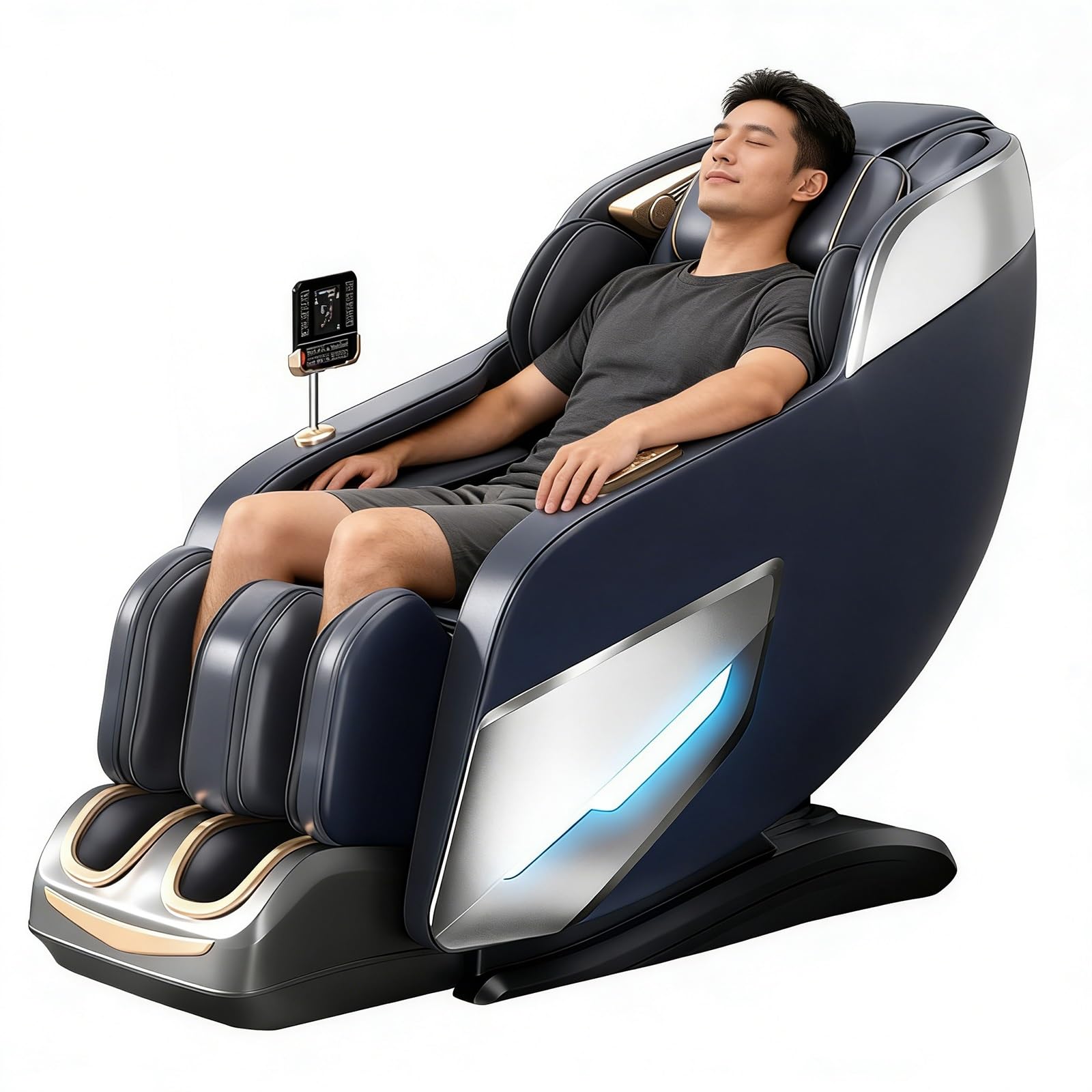 Sedia Da Massaggio Posteriore, piede Lombare Testa Collo E Spalla Massaggio Zero Gravity Recliner Connessione Bluetooth Anziani Touch Screen Commuter