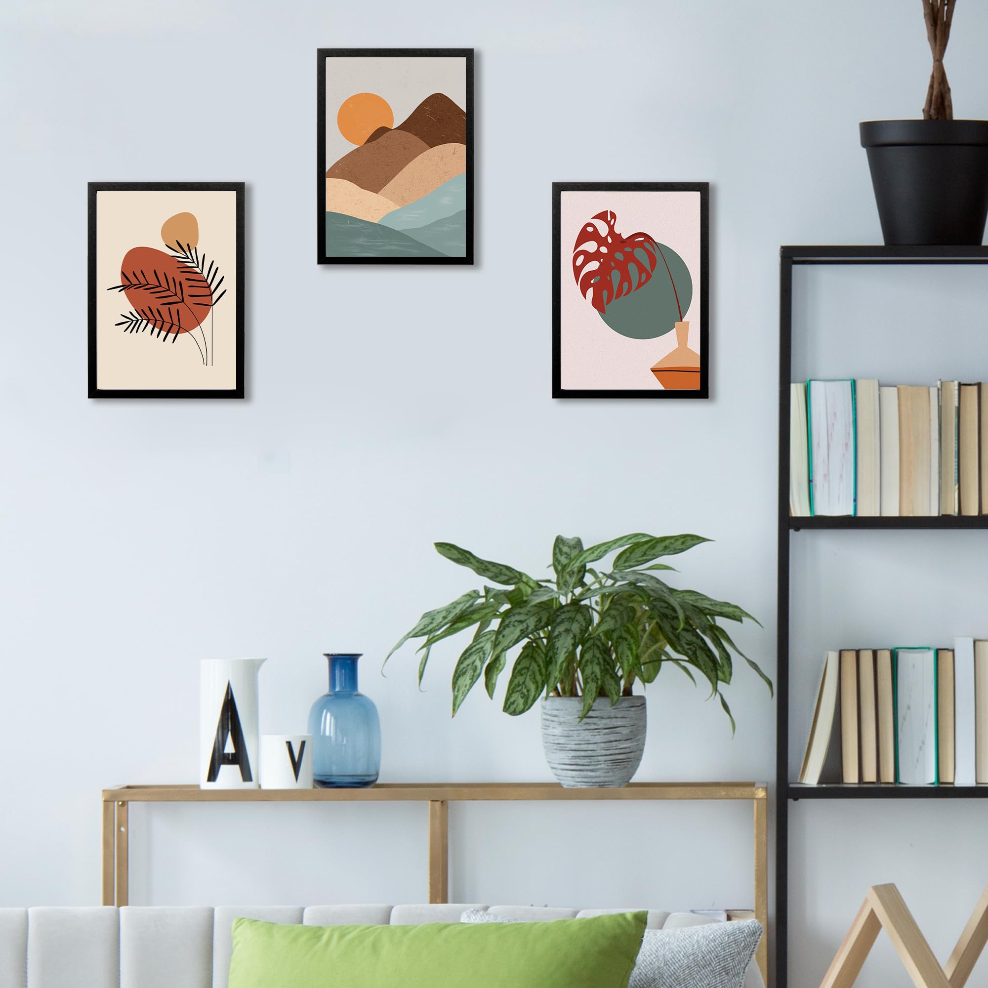 KAIWIN A5 Picture Frame Black Set of 3, Wooden Poster Frame - Image 3