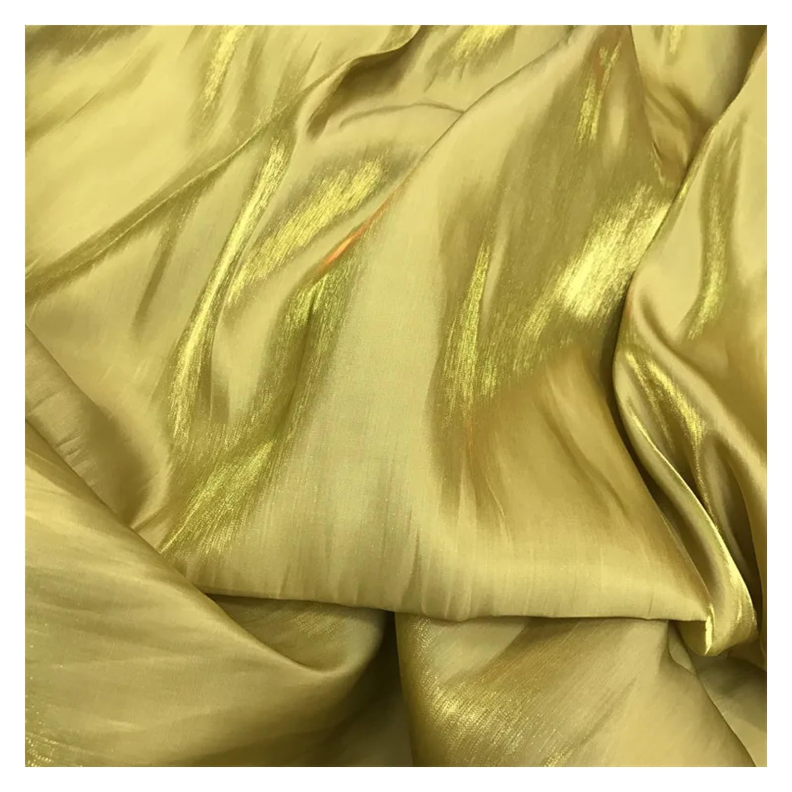 Tissu dégradé de soie brillant haut de gamme pour robe de soirée de luxe irisé