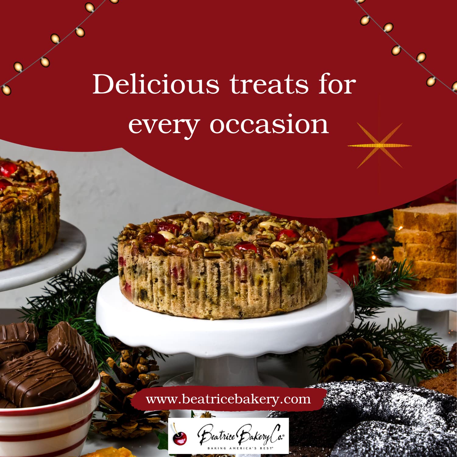 Grandma's Freshly Made Delicious Desserts Gourmet Fruitcake No Sugar Added One Gram of Sugar