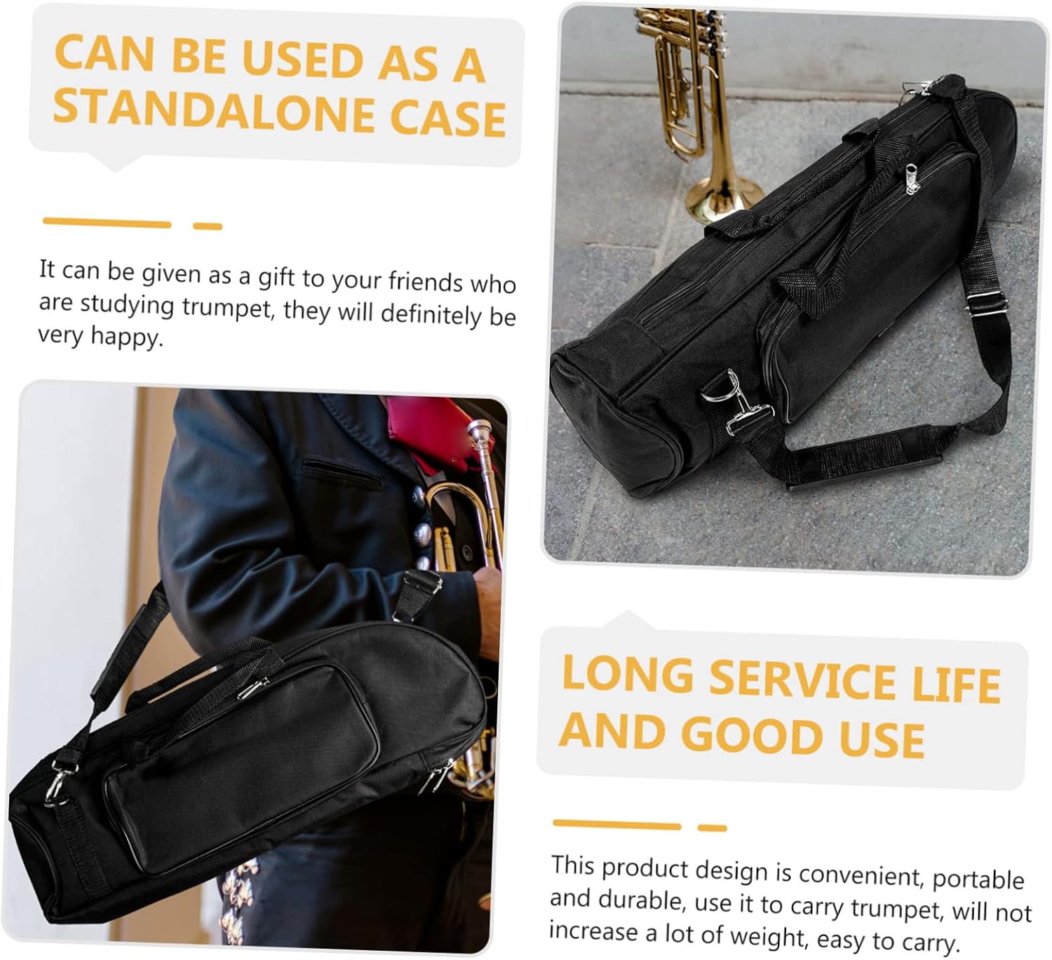 Wear-resistant Trumpet Bag for Music Instruments Shockproof Case Compatible Case for Trumpet Multi-function Carrying Bag Handheld Shoulder Fashion Design