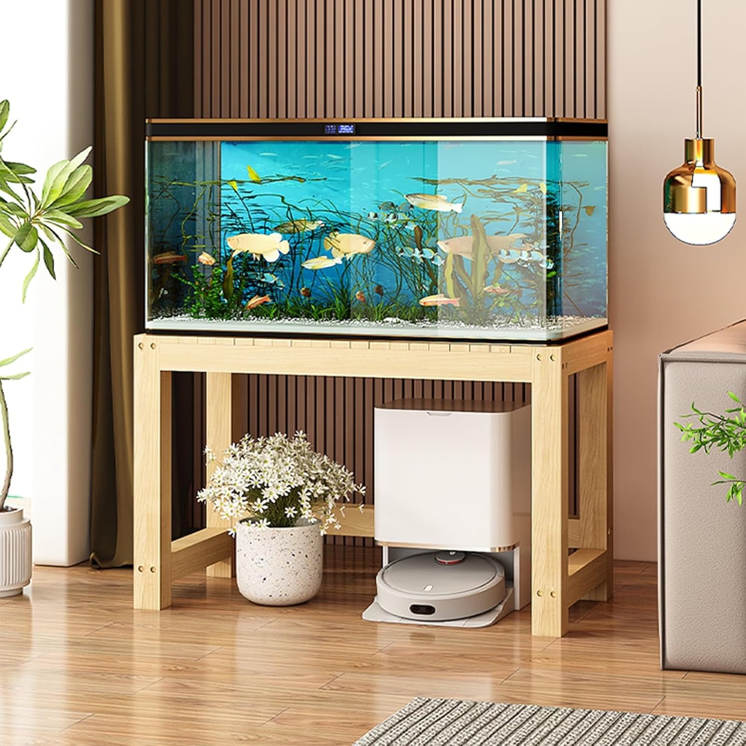 Supporto in Legno per Acquario, Tavolo Resistente per Acquario, per Acquario, Adatto per Soggiorno E Ufficio,A,80X40X50CM(31X15X19IN)
