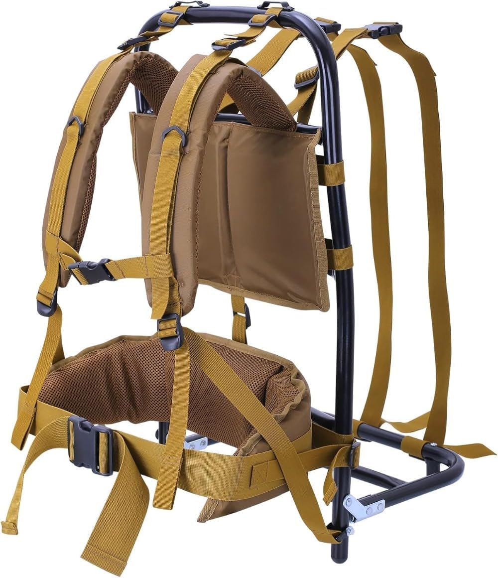 Hard Frame Rucksacks Amazon | 背負子 キャリー アルミフレームパック軽量 背負う補助具 折りたたみ可能 着脱簡単キャリーカート背負い子 背負投釣り 登山 ...