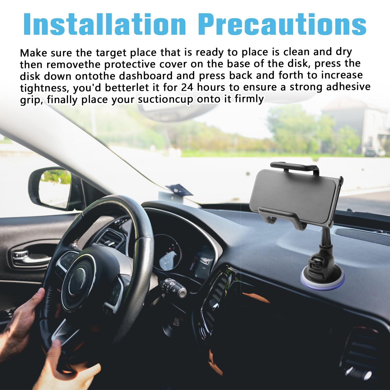 3 Dischi Adesivi Per Cruscotto Auto 80mm - Per Supporti Ventosa Telefono O GPS - Adesivo Resistente