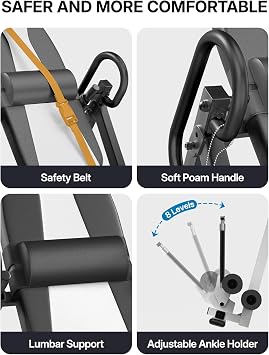 YOLEO Gravity Inversion Table for Back Pain Relief 2026 New Inversion Table