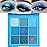 evpct 9 Colors Blue Glitter Eyeshadow Palette, Glitter Dark Light Royal Cobalt Baby Sky Navy Blue Metallic Shimmer Sparkly Eye Shadow Palette Makeup for Older Women, Highly Pigmented Eyeshadow