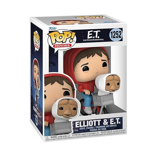 Funko Pop Movies: E.T. The Extra-Terrestrial - Elliott - Elliot with E.T. in Basket, 3.75 Inches - Collectable Vinyl Figure - Gift Idea - Official Merchandise