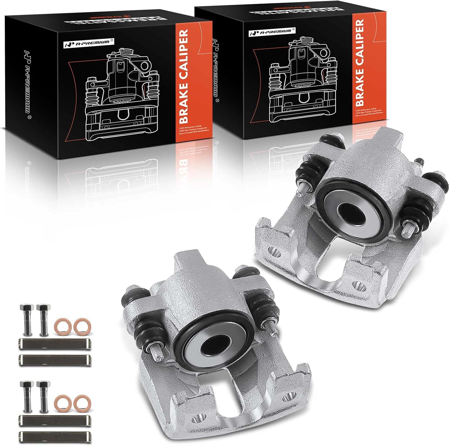 A-Premium Brake Caliper Assembly Compatible with Ford Expedition F-150 F-250 Lincoln Blackwood Navigator 1997-2011 Rear Side 2-PC