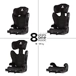 Diono Cambria 2 XL 2022, 2-in-1 Belt Positioning Booster Seat, High-Back to Backless Booster with Space and Room to Grow, 8 Years 1 Booster Seat, Black