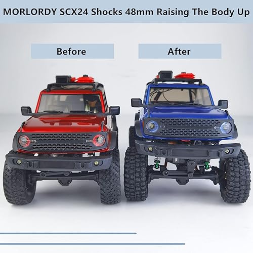 Miniatura 3 de MORLORDY Amortiguadores ajustables de aleación de aluminio de 1.890 in para amortiguadores SCX24 de 1.890 in, actualizaciones 124 RC Crawler