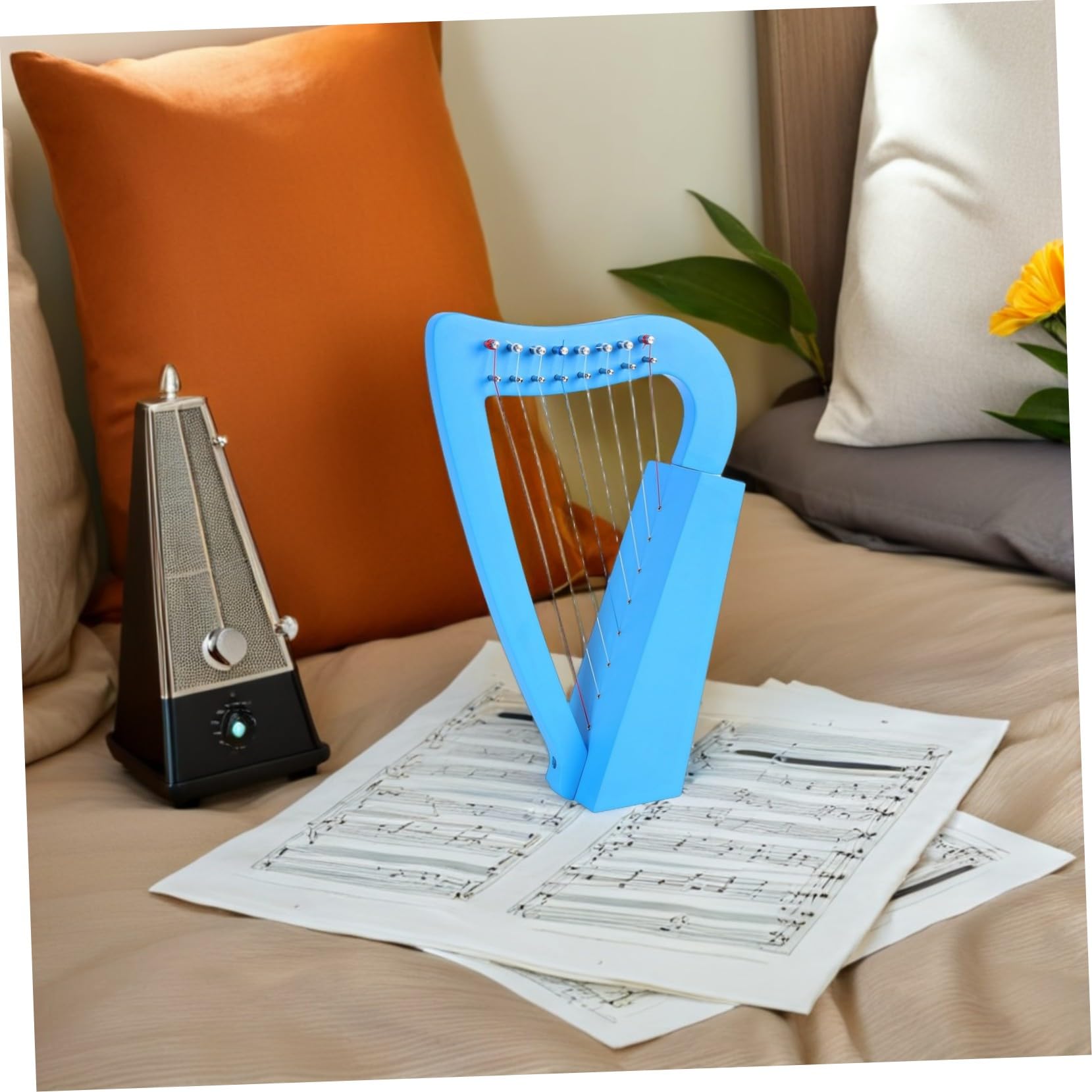 Mikinona Arpa Lira Corde in Legno Stile Classico Strumento Portatile per Principianti Musicale per Amanti della Musica