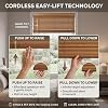 Mini persianas de aluminio sin perforación para ventanas interiores, lamas de 1 pulgada, venecianas oscurecedoras sin cuerda con control de luz, impermeables para baño, oficina o cocina 5