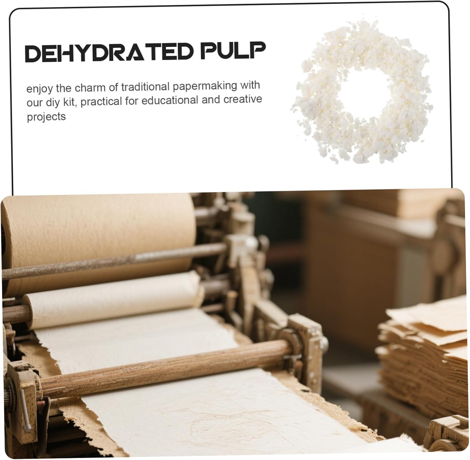 Angoily 3Pack Dehydrated Pulp for Handmade Papermaking DIY Craft Supplies for Creative Art Projects Natural Texture for Calligraphy Painting Versatile Paper Arts Kit