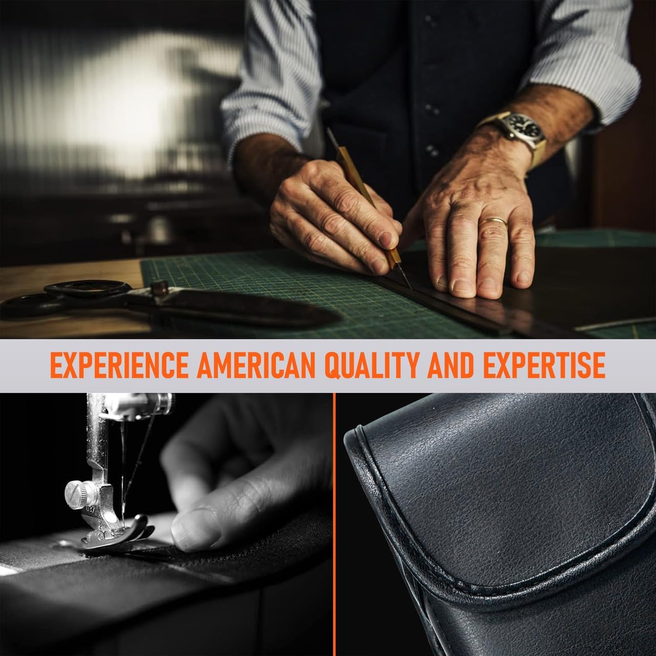 Turtleback Belt Clip for iPhone 17 Pro and 17Air -Small- Fits w/Slim MagSafe or TechWoven Style Cases, Premium Black Leather, Vertical Belt Holder, Magnetic Closure HD Rotating Belt Clip - Image 9