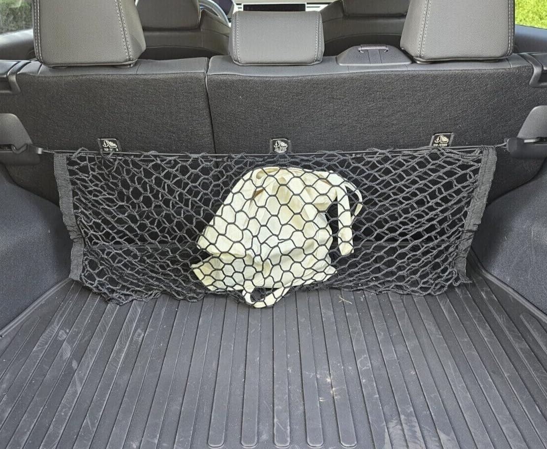 EACCESSORIES EA(2 Qty)Trunk Organizer Cargo Nets for Subaru Solterra 2023-2026 – Envelope Style Cargo Nets for SUV – Premium Mesh Car Trunk Organizer Vehicle Carrier Storage – Compatible with Solterra