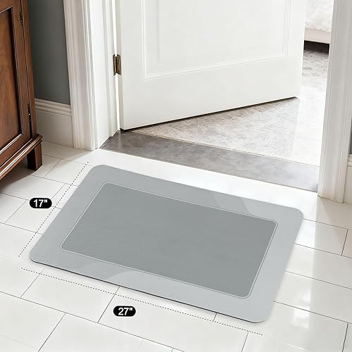 Miniatura 7 de ArtyCozy Tapete de baño súper absorbente, resistente a las manchas, antideslizante, con parte trasera de goma, delgado, de fácil cuidado, para baño,