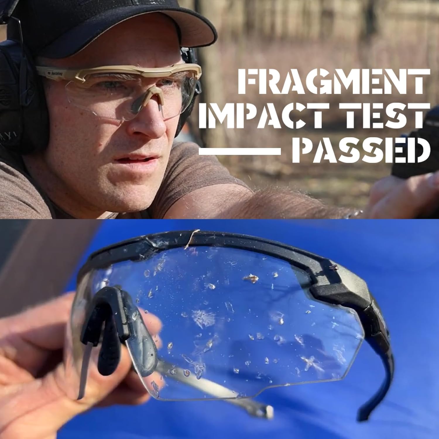 Ballistic Tactical Shooting Glasses ANSI Z87+ UV400 Protective Eyewear - Image 3