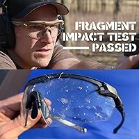 Vista 3 de HTS HUNTERSKY Gafas de tiro tácticas balísticas ANSI Z87+UV400 gafas protectoras