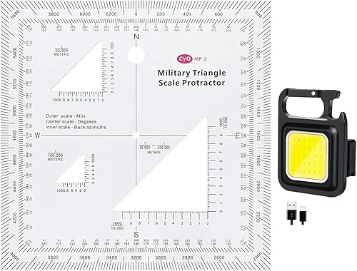 Miniatura 6 de Lectura de mapa de escala de coordenadas UTMMGRS de plástico transparente transparente de 0.047 in y navegación terrestre Escala de mapa