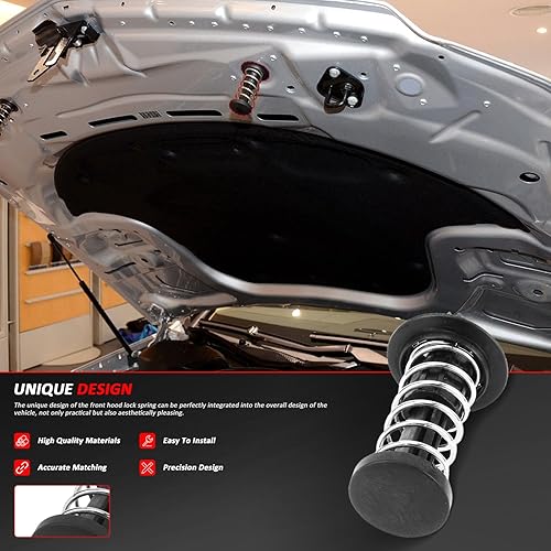 Miniatura 10 de Resorte de seguridad de capó 2007-2020 para Mercedes W204 X204 W212 C300 C350 E550 GLK350 Número de repuesto # 2048800127 (2 piezas)