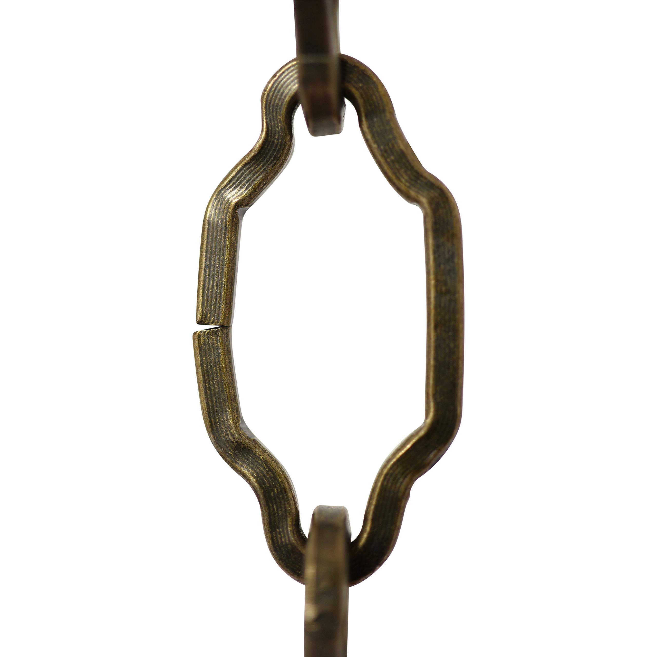 CH-S57-33-AB-10 Steel Chandelier Chain, Antique Brass (10 Feet)