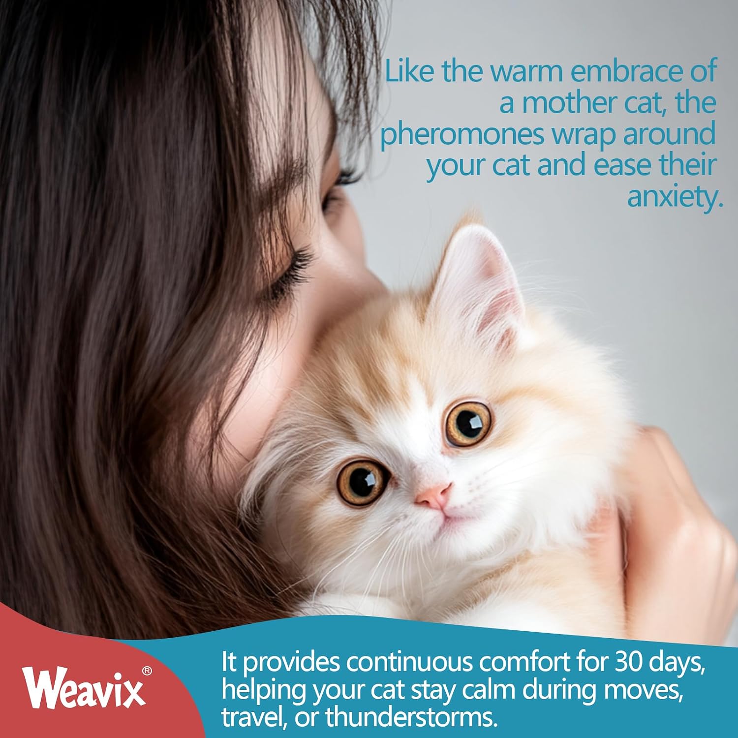 Cat Calming Collar (4-Pack) with Pheromone & Lavender, Relieves Anxiety & Stress, 30 Days Lasting Mood Relief, Adjustable Waterproof Collar for Kittens and Adult Cats