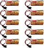 10 Pack CR8. LHC 3V 2600mAh Non-Rechargeable Lithium Battery Replacement for Fuji FDK CR8.LHC 17450 Battery with Black Plug