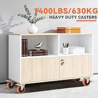 Vista 7 de W B D WEIBIDA Ruedas giratorias de 5 pulgadas con doble bloqueo, juego de 4 ruedas resistentes, rodamientos silenciosos, ruedas superiores