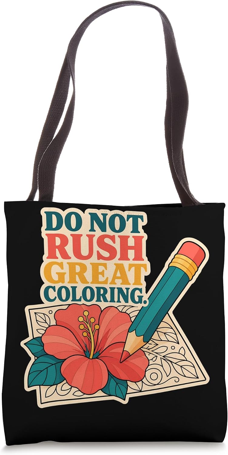Adult Coloring Hobby Coloring Book Lover Gift Tote Bag