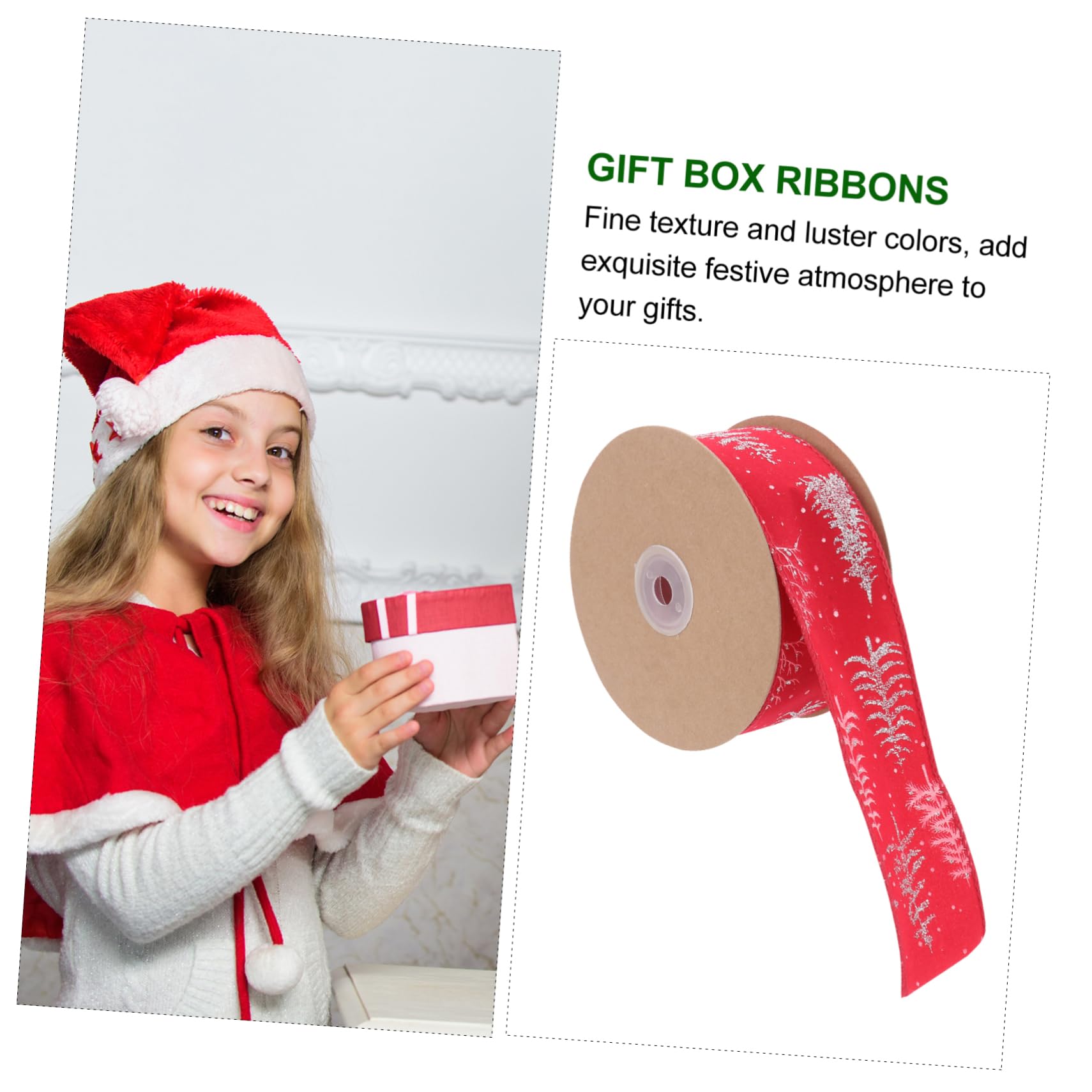 NUOBESTY 3rollen Weihnachtliches Dekorationsband Weihnachtsmuster-ribbon Für Bastelarbeiten Geschenkverpackungen Und Weihnachtsbaum-dekorationen Farbenfroh Und Langlebig Für Kreative