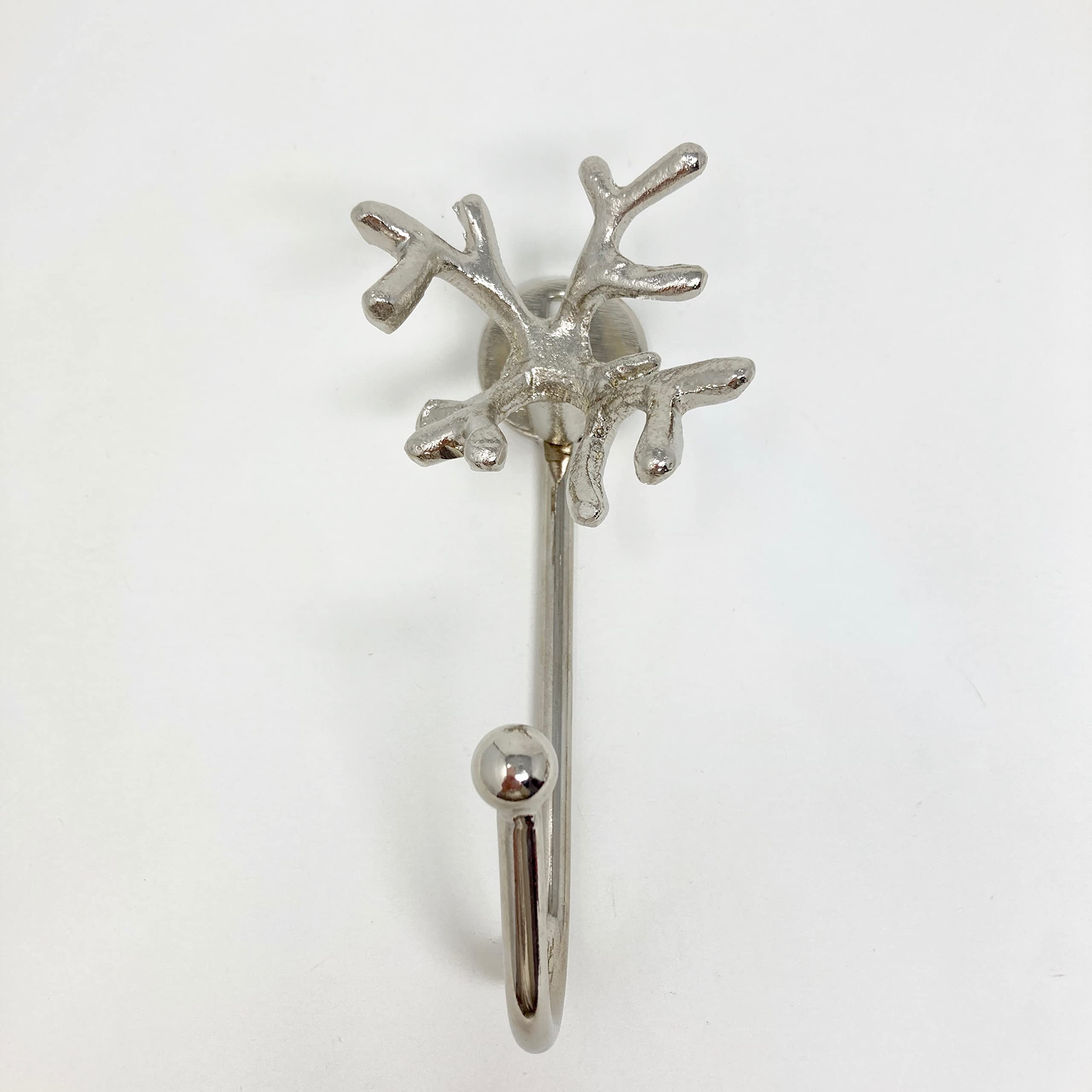 Silver Sea-life Marine Nautical Hooks (2. Large Coral)
