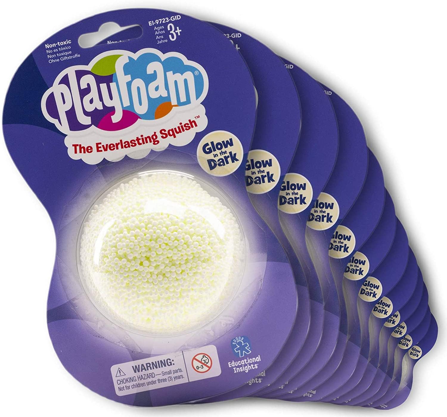 Educational Insights Playfoam Glow in the Dark Jumbo Pod, Set of 12, Fidget, Sensory Toy, Ages 3+