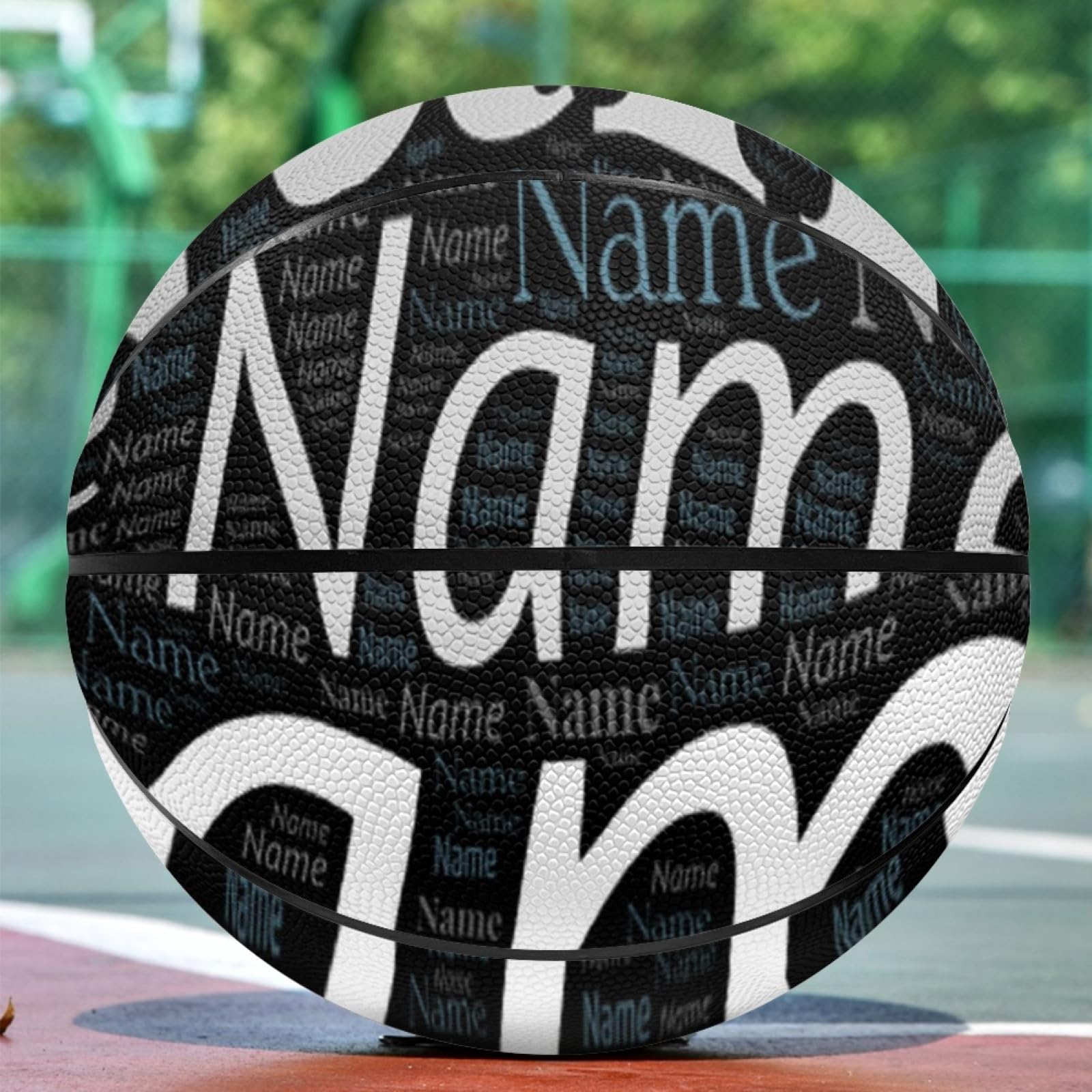 Ballon de Basket Personnalisé Décoratif, Ballon de Basket Taille 5/7, Adapté à Une Utilisation en intérieur/extérieur, pour Les équipes (Impression intégrale)