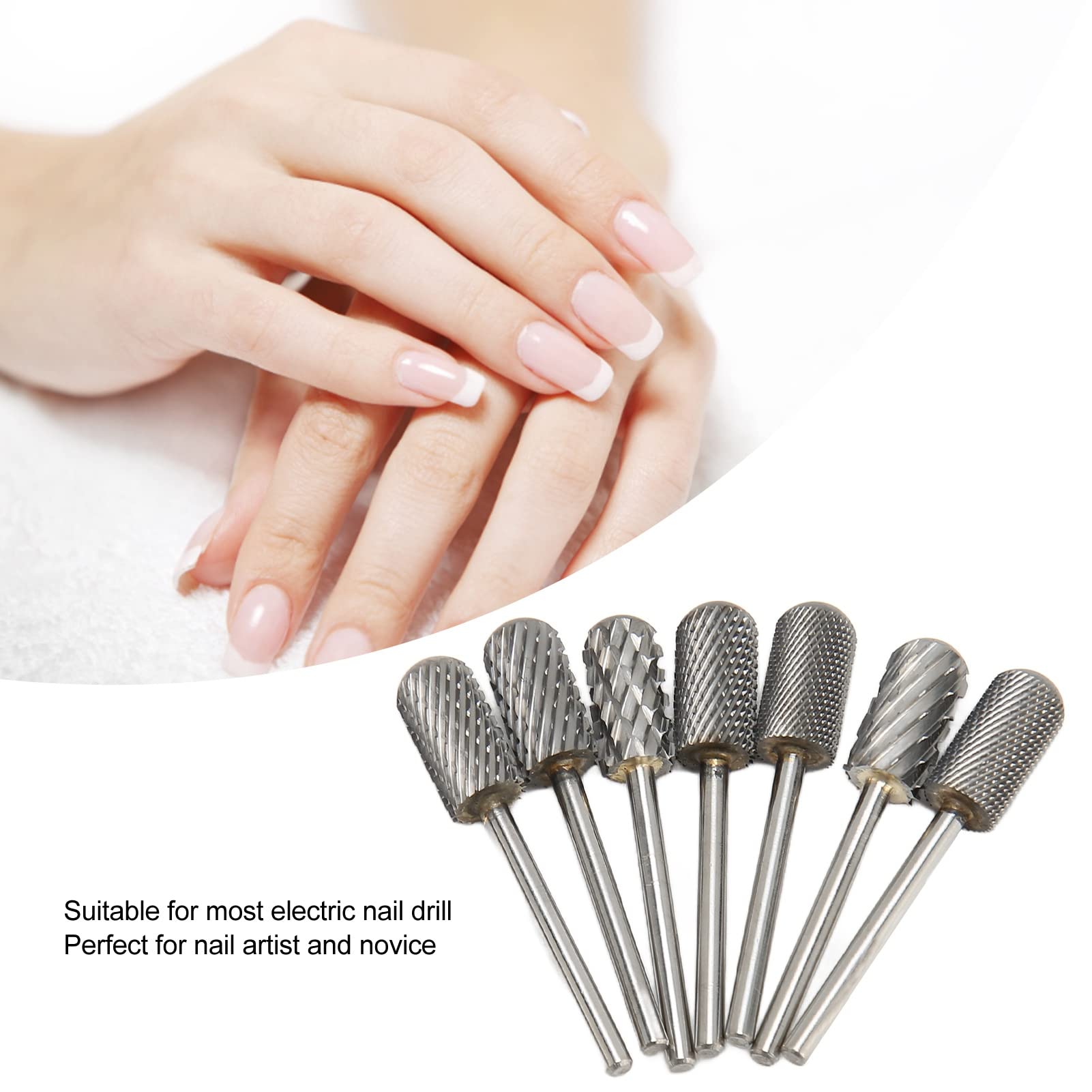 Wolframstahl Nagelfräser 7 Stück Professioneller Gelentferner