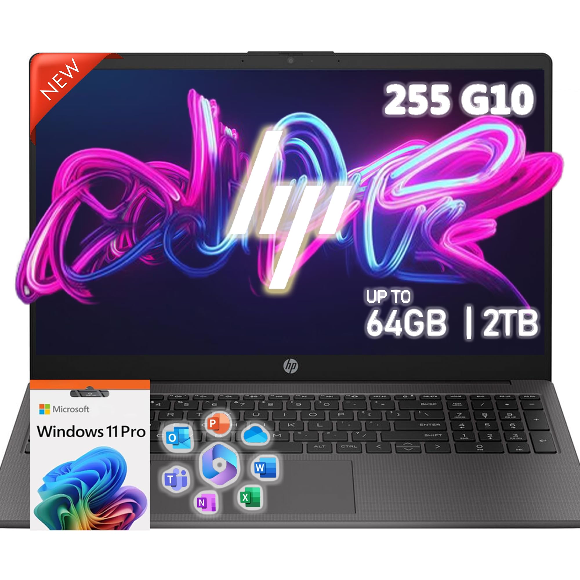 Amazon.com: HP 255 G10 Laptop for Home or Work – Speed 6-Core
