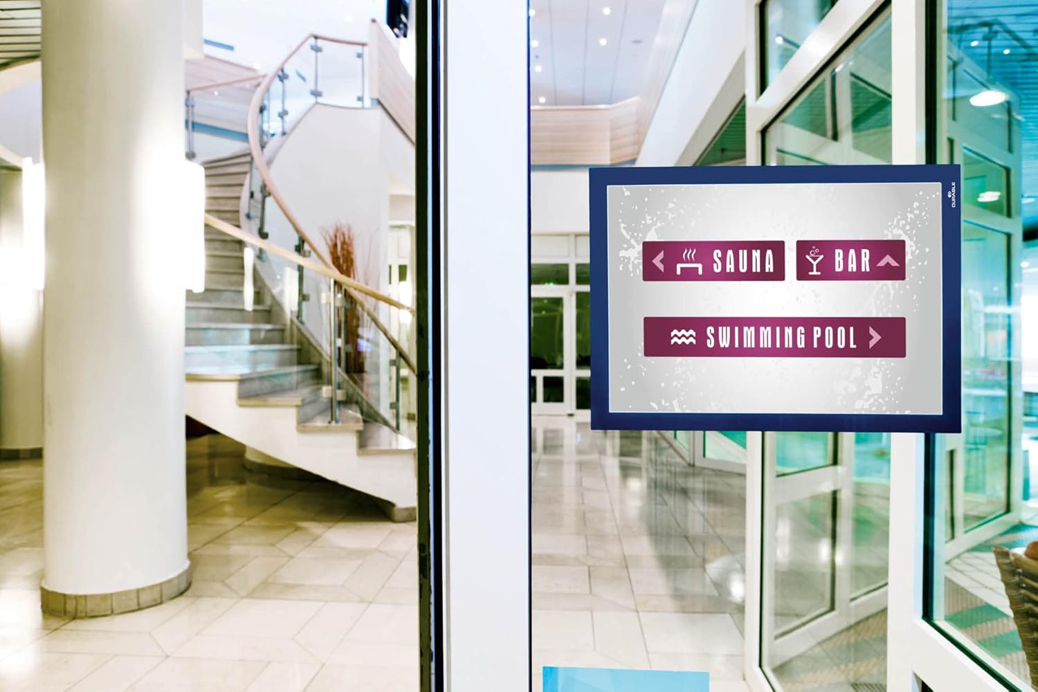 Durable DURAFRAME Self-Adhesive Magnetic Frame, A4 Format in Dark Blue, Pack of 10 Frames, Document Frame for Professional Internal Signage