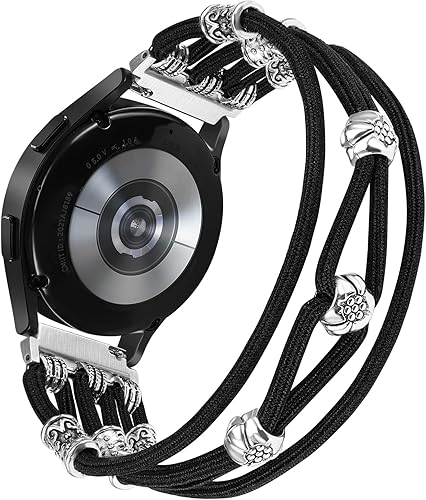 W-RARA Pulsera de cuentas compatible con Samsung Galaxy Watch 654Active 2 de 1.575 pulgadas, 1.732 pulgadas, Watch 5 Pro de 1.772 pulgadas, Watch 6