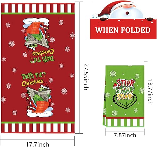 Miniatura 2 de Toallas de cocina de Navidad, 2 paños de cocina de Navidad, toallas de mano, regalos de inauguración de la casa para el nuevo hogar, decoración