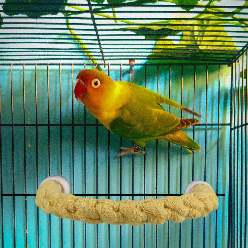 Giocattolo di Corda per Uccelli, Giocattoli Altalene Supporto per Pappagalli a Forma di U, Giochi di Altalena Corde Supporti per Calopsitte Parrocchetti Uccello dell Amore
